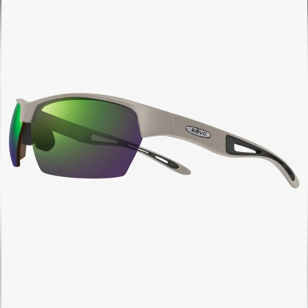 🕶️ REVO 🕶️ Jett Smoky Grey Green Water Lens Polarized Sunglasses